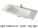 Plan vasque à encaster, bassin 60 cm, sur mesure, Largeur 70 à 200 cm x Profondeur 40 à 60 cm, résine minérale de couleurs ACRYSTONE®, Finition lisse, Livraison Offerte et Rapide.